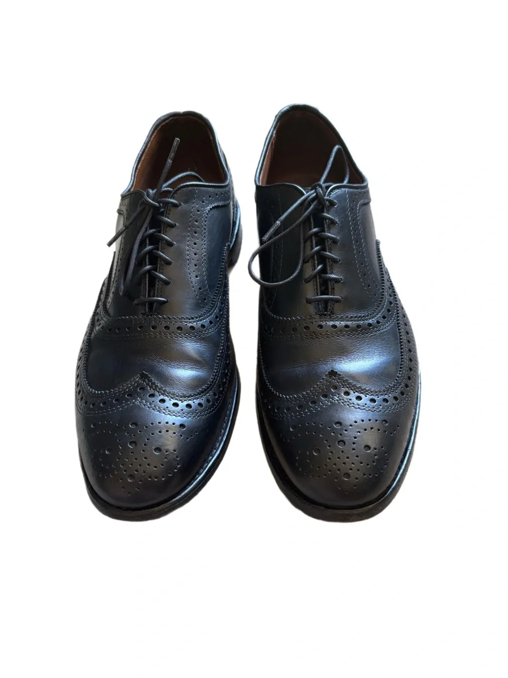 Allen Edmonds 6205 Full Brogue Oxford Wingtip Black Calf/Black Men’s US Sz 12D